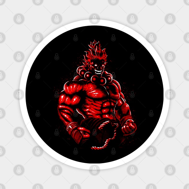 Red evil fighter Magnet by albertocubatas